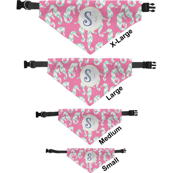 Sea Horses Pet Bandana Sizes