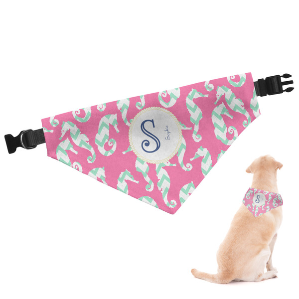 Custom Sea Horses Dog Bandana - Small (Personalized)
