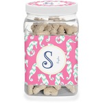 Sea Horses Dog Treat Jar (Personalized)