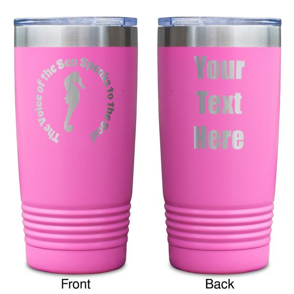 Sea Horses Pink Polar Camel Tumbler - 20oz - Double Sided - Approval