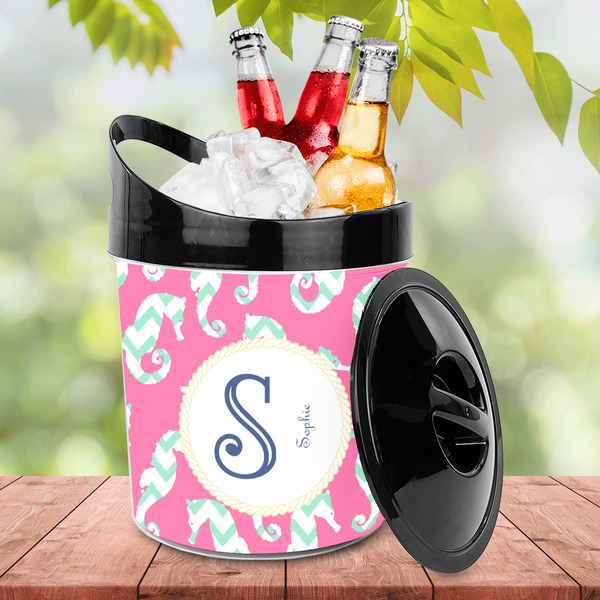 Sea Horses Plastic Ice Bucket - LIFESTYLE