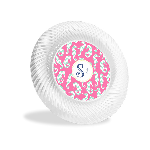 Custom Sea Horses Plastic Party Appetizer & Dessert Plates - 6" (Personalized)