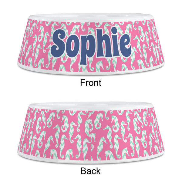 Sea Horses Plastic Pet Bowls - Medium - APPROVAL