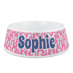 Sea Horses Plastic Dog Bowl (Personalized)