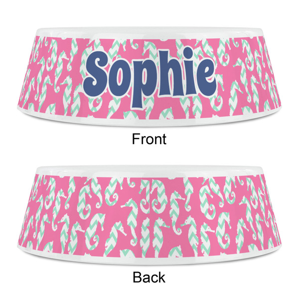 Sea Horses Plastic Pet Bowls - Small - APPROVAL