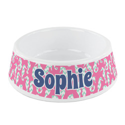 Sea Horses Plastic Dog Bowl - Small (Personalized)