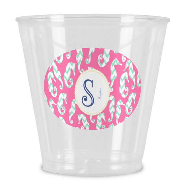 Custom Sea Horses Plastic Shot Glass (Personalized)