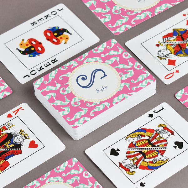 Sea Horses Playing Cards - Front & Back View