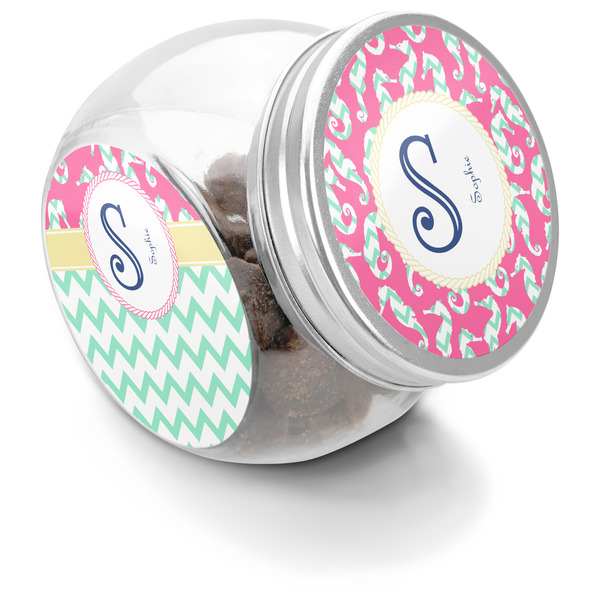 Custom Sea Horses Puppy Treat Jar (Personalized)