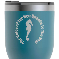 Sea Horses RTIC Tumbler - Dark Teal - Laser Engraved - Double-Sided (Personalized)