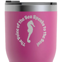 Sea Horses RTIC Tumbler - Magenta - Laser Engraved - Double-Sided (Personalized)