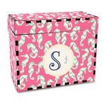 Sea Horses Wood Recipe Box - Full Color Print (Personalized)