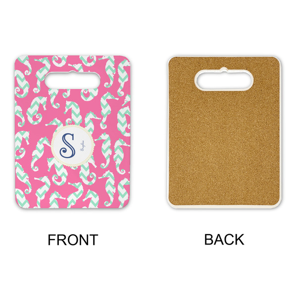 Sea Horses Rectangle Trivet with Handle - APPROVAL