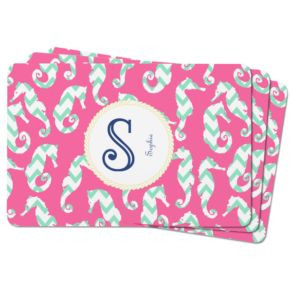 Sea Horses Rectangular Fridge Magnet - THREE