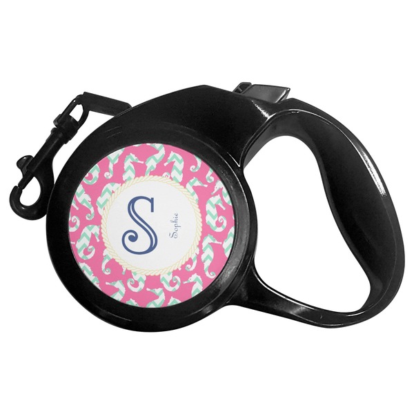 Custom Sea Horses Retractable Dog Leash - Large (Personalized)