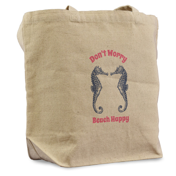 Custom Sea Horses Reusable Cotton Grocery Bag (Personalized)