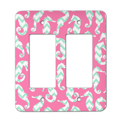 Sea Horses Rocker Style Light Switch Cover - Two Switch