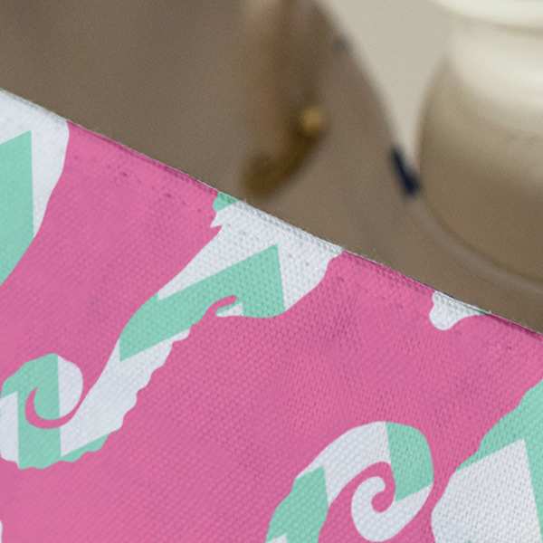 Sea Horses Large Rope Tote - Close Up View