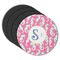 Sea Horses Round Rubber Backed Coasters - Set of 4 (Personalized)