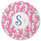 Sea Horses Round Rubber Backed Coaster (Personalized)