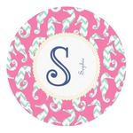 Sea Horses Round Decal (Personalized)