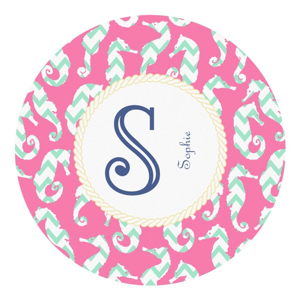 Custom Sea Horses Round Decal - Medium (Personalized)
