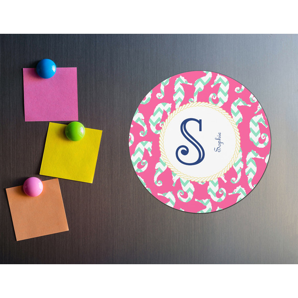 Sea Horses Round Fridge Magnet - LIFESTYLE