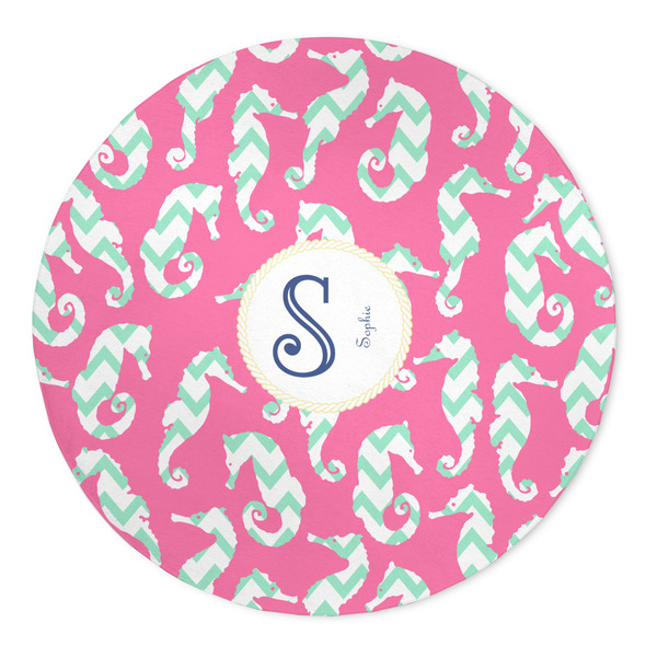 Custom Sea Horses 5' Round Indoor Area Rug (Personalized)