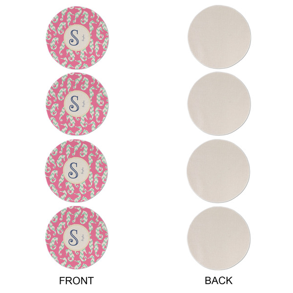Sea Horses Round Linen Placemats - APPROVAL Set of 4 (single sided)