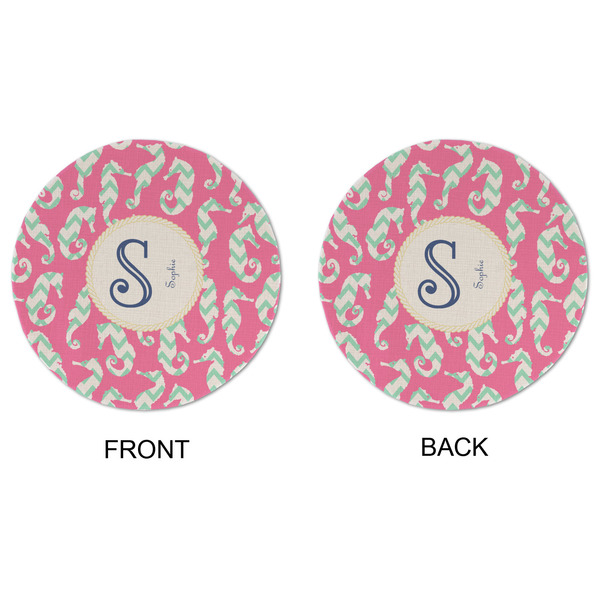 Sea Horses Round Linen Placemats - APPROVAL (double sided)