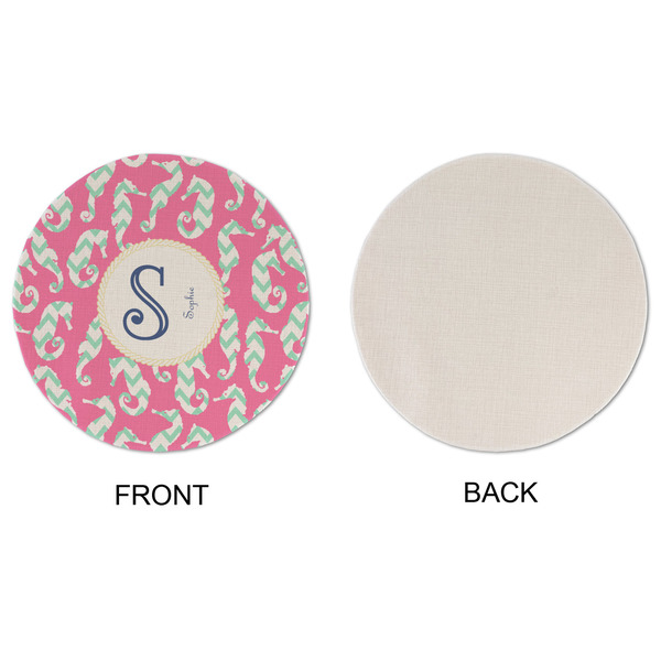 Sea Horses Round Linen Placemats - APPROVAL (single sided)