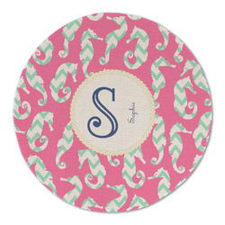 Sea Horses Round Linen Placemat (Personalized)