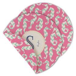 Sea Horses Round Linen Placemat - Double Sided (Personalized)