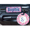 Sea Horses Round Luggage Tag & Handle Wrap - In Context