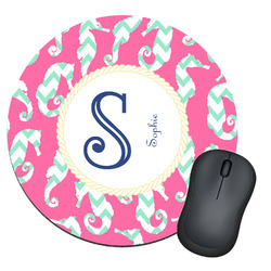 Sea Horses Round Mouse Pad (Personalized)