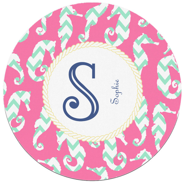 Sea Horses Round Mousepad - APPROVAL