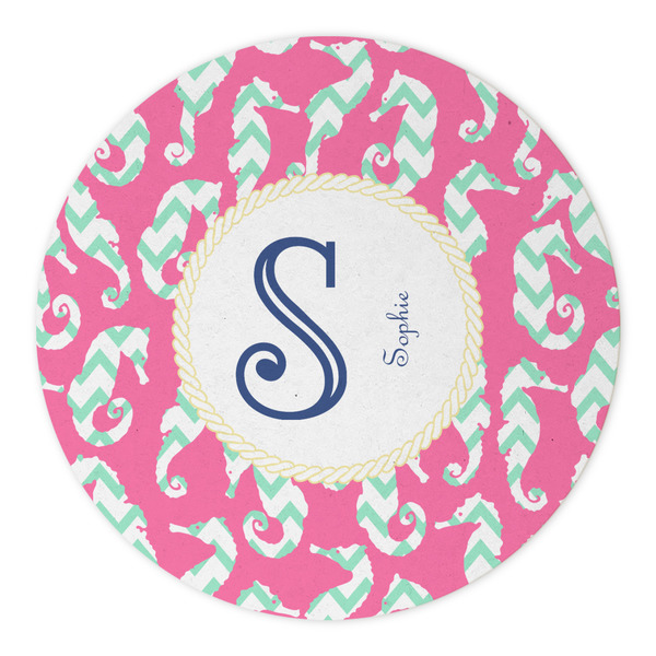 Sea Horses Round Paper Coaster - Approval