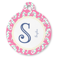 Sea Horses Round Pet ID Tag (Personalized)