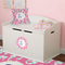 Sea Horses Round Wall Decal on Toy Chest