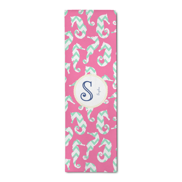 Custom Sea Horses Runner Rug - 2.5'x8' w/ Name and Initial