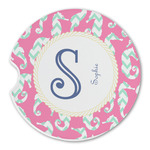 Sea Horses Sandstone Car Coaster - Single (Personalized)