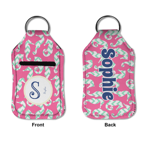 Sea Horses Sanitizer Holder Keychain - Small APPROVAL (Flat)