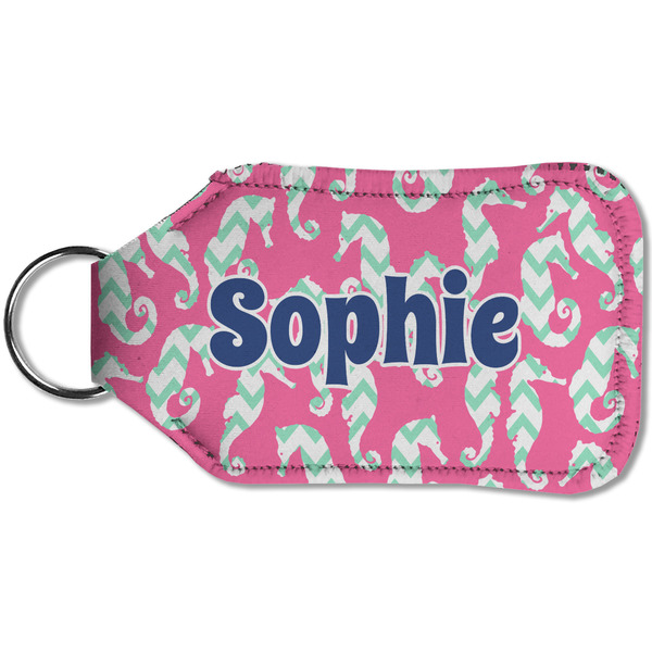Sea Horses Sanitizer Holder Keychain - Small (Back)