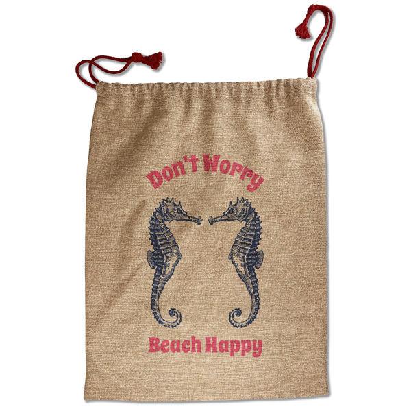 Custom Sea Horses Santa Sack - Front (Personalized)
