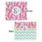 Sea Horses Security Blanket - Front & Back View