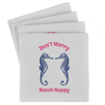 Sea Horses Absorbent Stone Coasters - Set of 4 (Personalized)