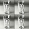 Sea Horses Set of Four Engraved Beer Glasses - Individual View