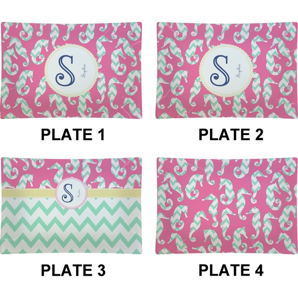 Sea Horses Set of Rectangular Appetizer / Dessert Plates (Approval)