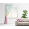 Sea Horses Sheer Curtain With Window and Rod - in Room Matching Pillow