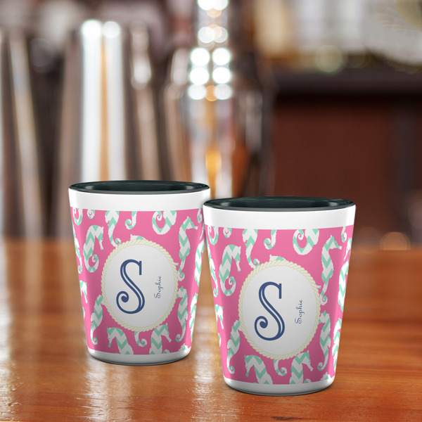 Sea Horses Shot Glass - Two Tone - LIFESTYLE